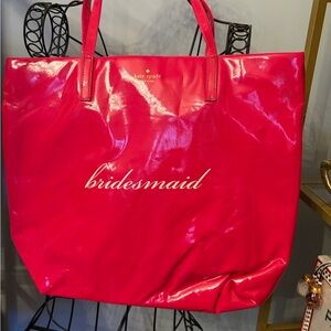 Kate Spade Shiny Pink Bridesmaid Tote